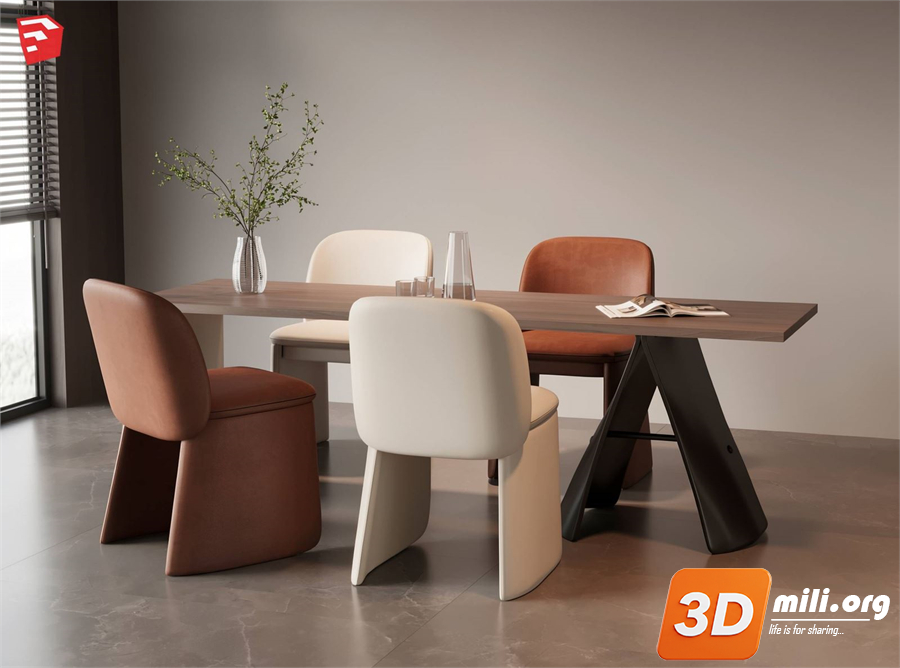 Dining Table Set Skp Files